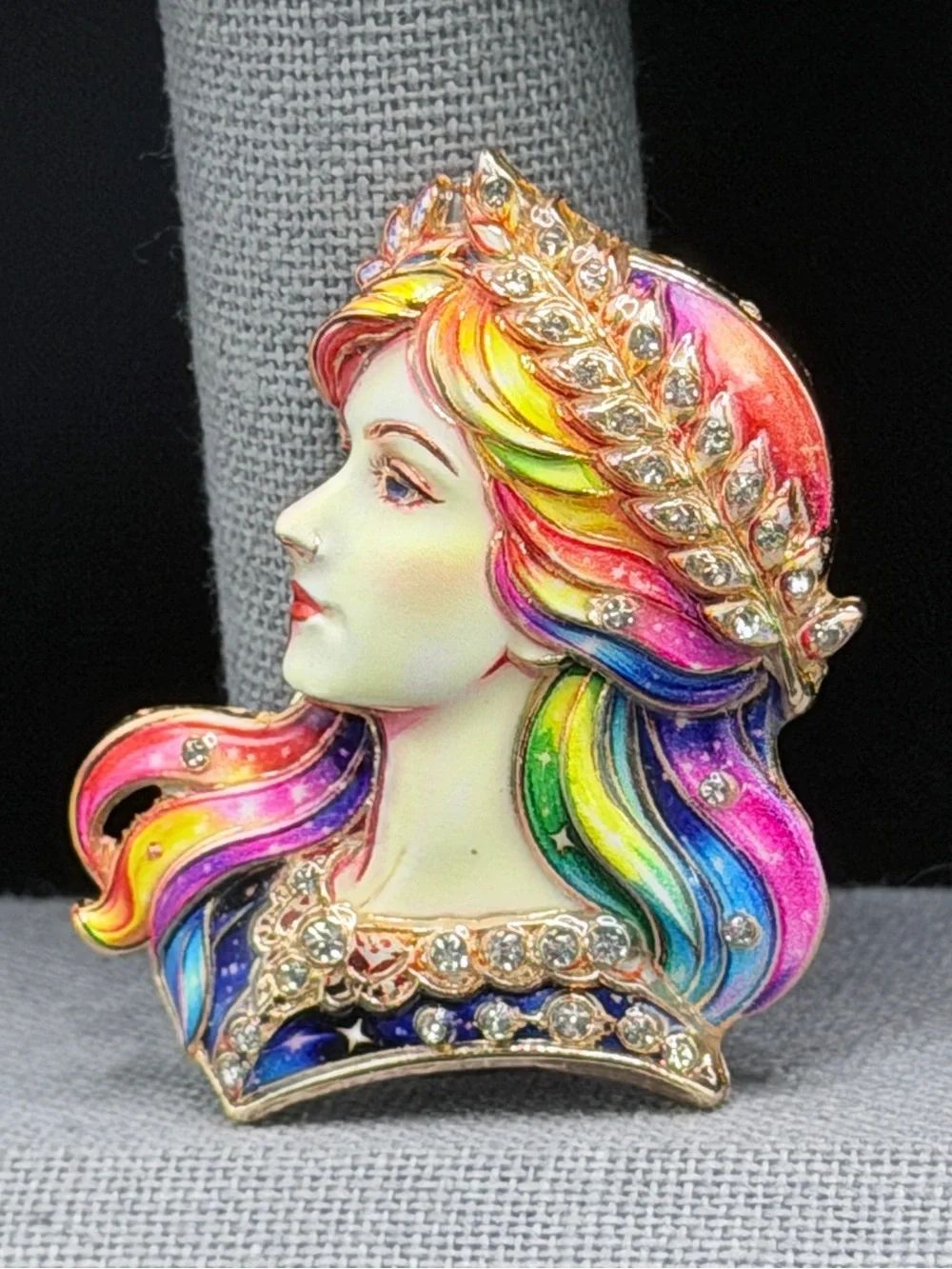 Virgo Goddess Zodiac Brooch